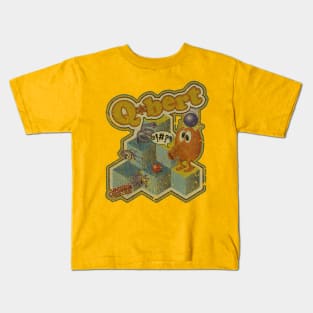 VINTAGE -  Arcade Game Qbert Kids T-Shirt